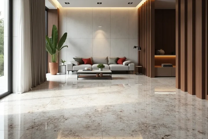 terrazzo flooring enhancing modern interior design with durable finish