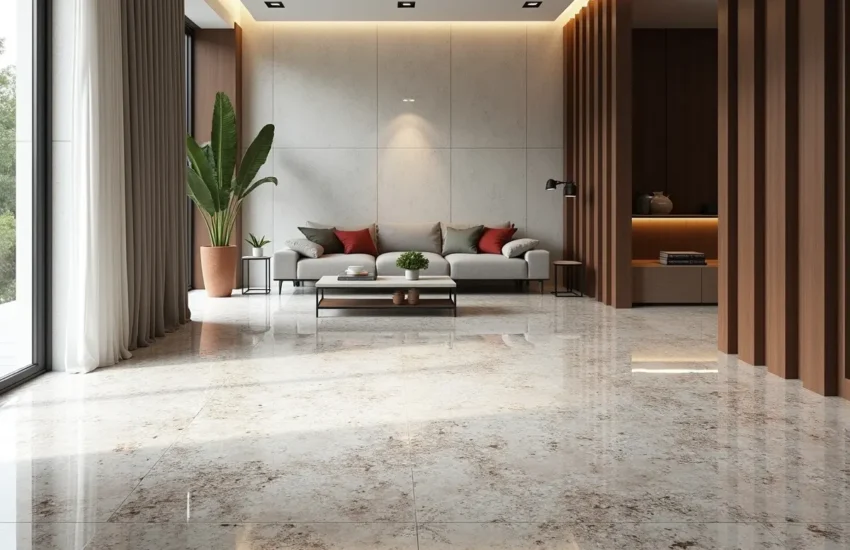 terrazzo flooring enhancing modern interior design with durable finish