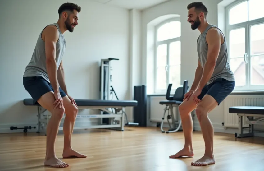 person strengthening knees with exercises before and after surgery