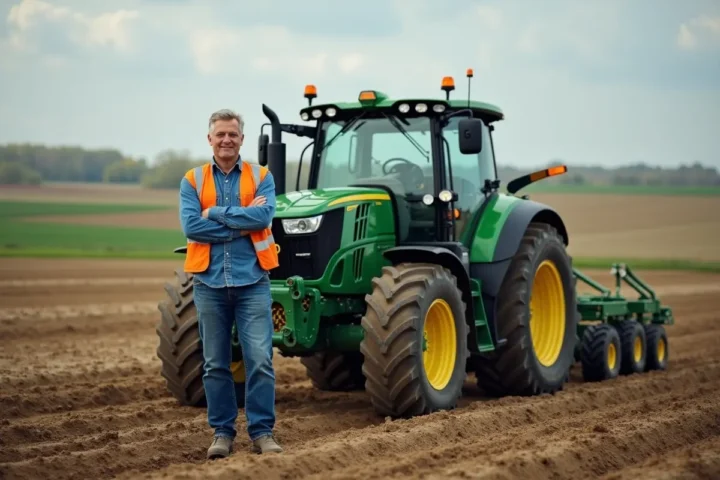 farmer using multi purpose vehicles for efficient modern land management