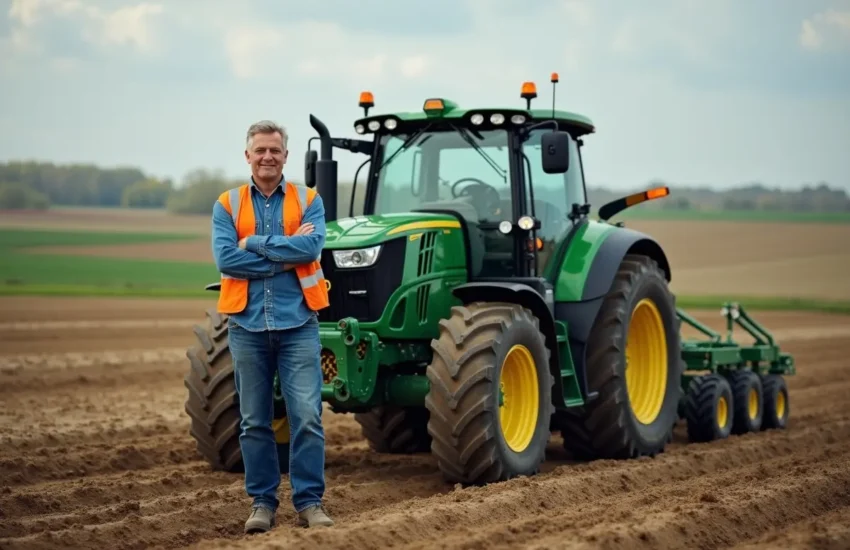 farmer using multi purpose vehicles for efficient modern land management