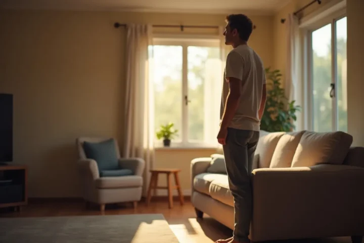 person adjusting emotionally while starting fresh in a new home