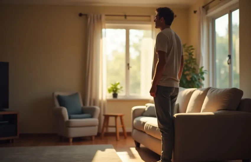 person adjusting emotionally while starting fresh in a new home