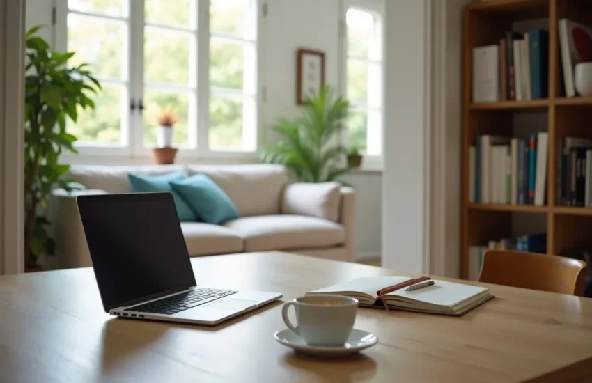 remote worker creating healthy boundaries between work and home life