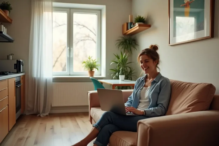 person enjoying benefits of choosing compact and affordable studio apartment