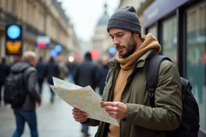 traveler simplifying airport journey planning from south east london