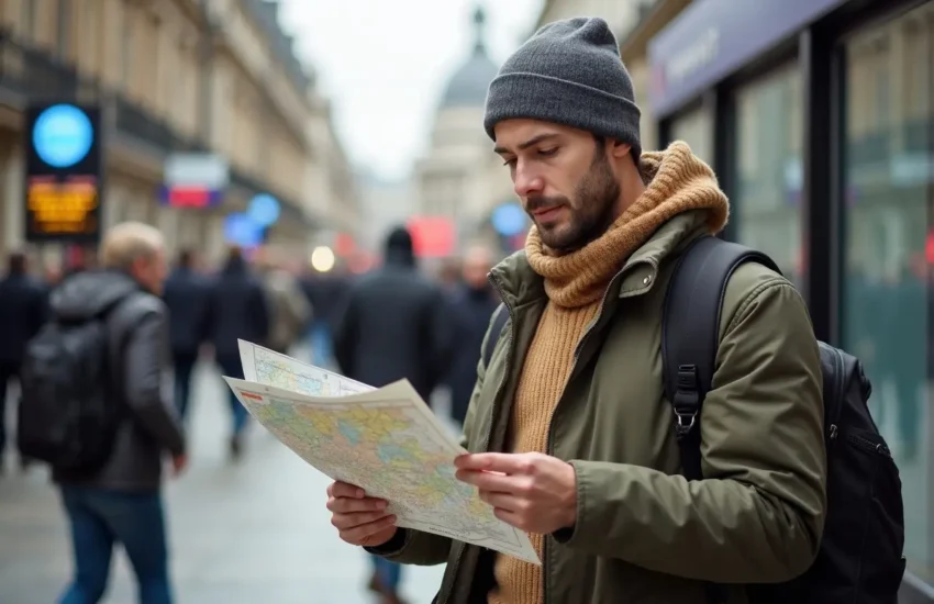 traveler simplifying airport journey planning from south east london