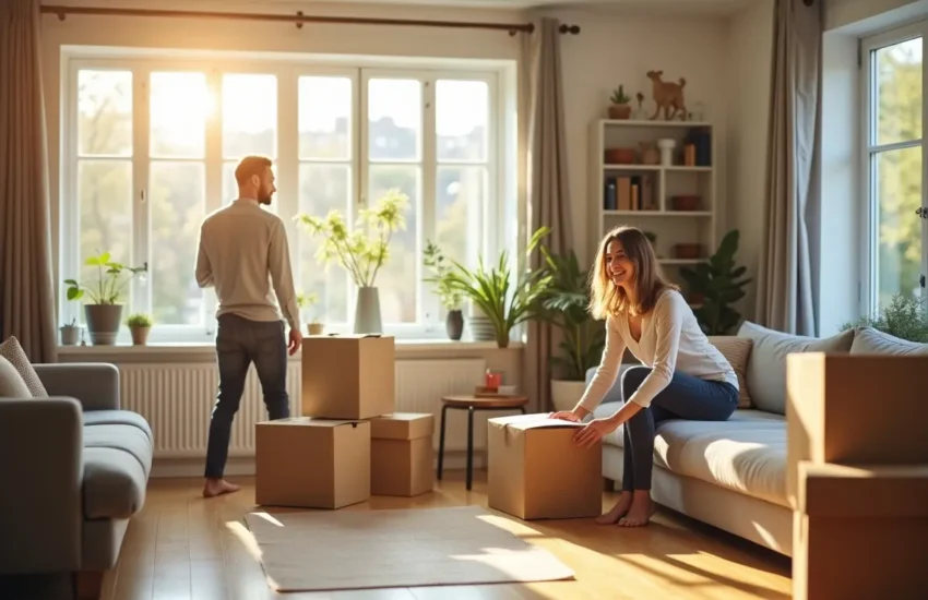 homeowner completing essential tasks after moving into new home