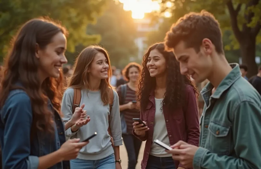 teenagers using modern buddy system strategies for safer social activities
