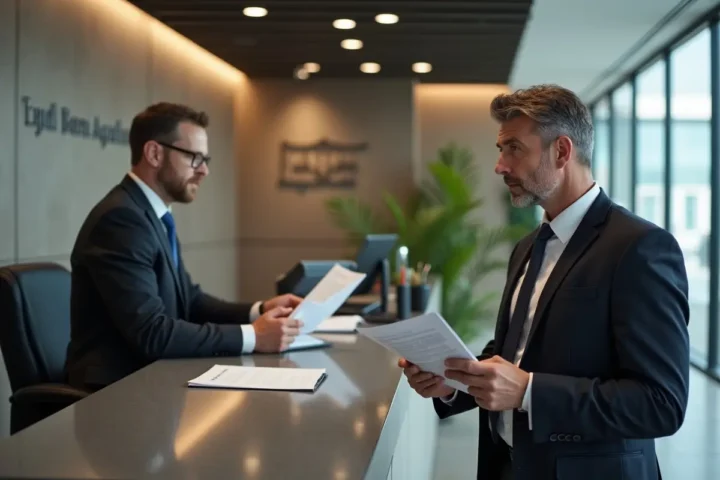 person choosing reputable bail bond agency during urgent legal situation