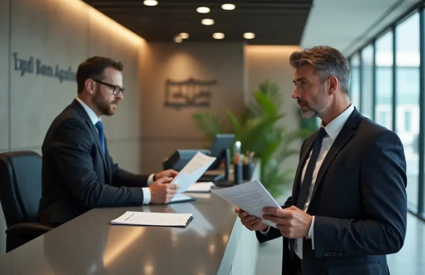 person choosing reputable bail bond agency during urgent legal situation