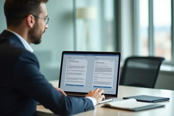 business owner comparing automated and manual responses to customer reviews
