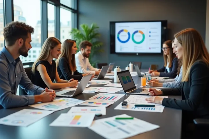 marketing team selecting promotional products for specific target demographics