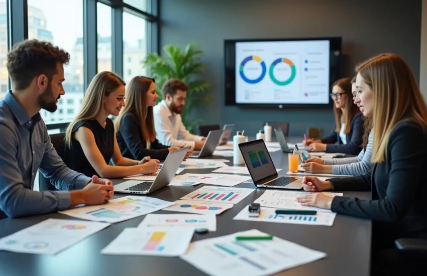 marketing team selecting promotional products for specific target demographics