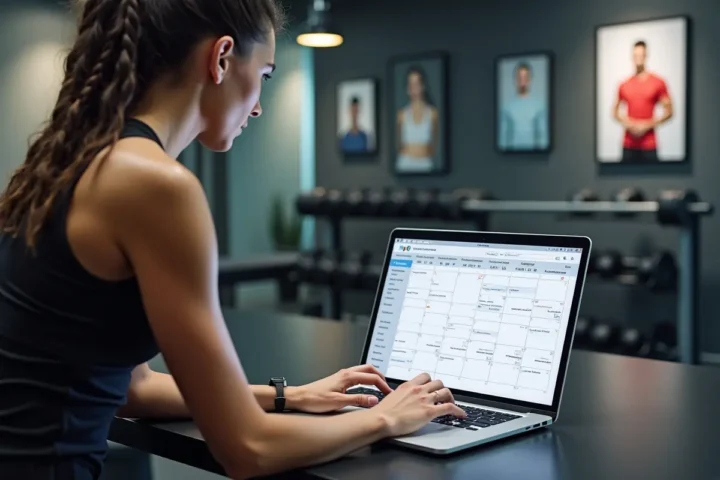 personal trainer managing client appointments with modern scheduling software