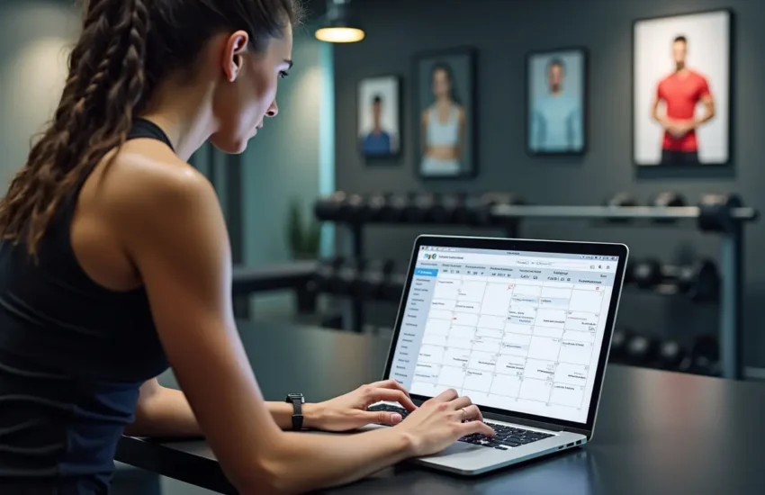 personal trainer managing client appointments with modern scheduling software