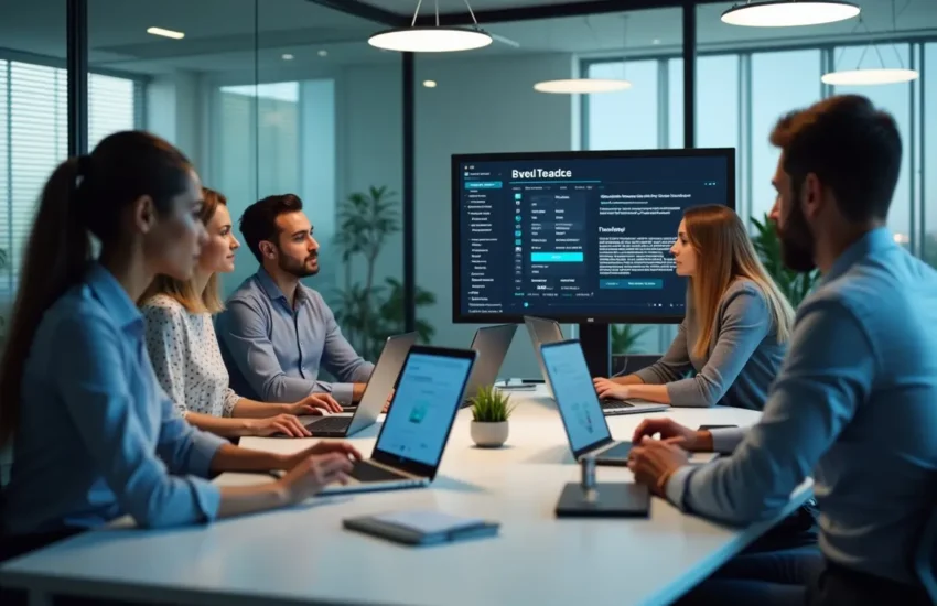 cybersecurity team using automated security awareness platform for employee training